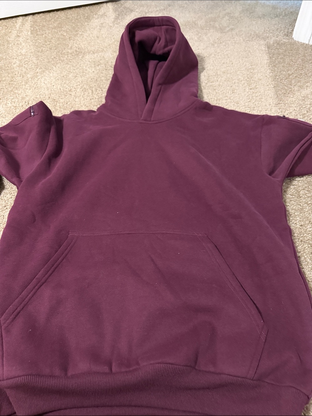 Women's Maroon Cowl Pullover Hoodie